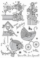 HUNKYDORY A5 Clearly Stamps ~ SEW SPECIAL