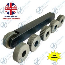 Single Wheel Lathe Knurling Tool Small Lathes 1/2" 12.50mm with 6 Pattern Knurls