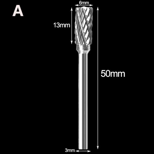 10pcs 1/8"Tungsten Carbide Rotary Cutting Carving Burr Bit Set for Tool" - Picture 9 of 13