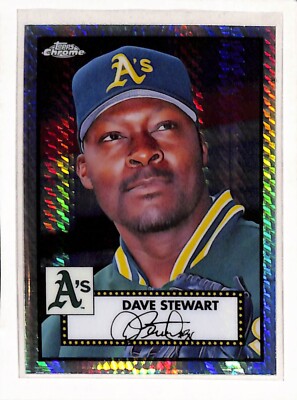 2021 Topps Chrome Platinum Anniversary Prism 555 Dave Steward Oakland A's