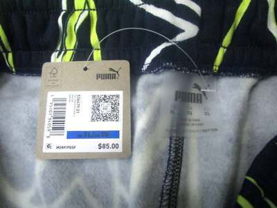 Puma Run It Back Printed Pants Mens Blue Casual Athletic Bottoms