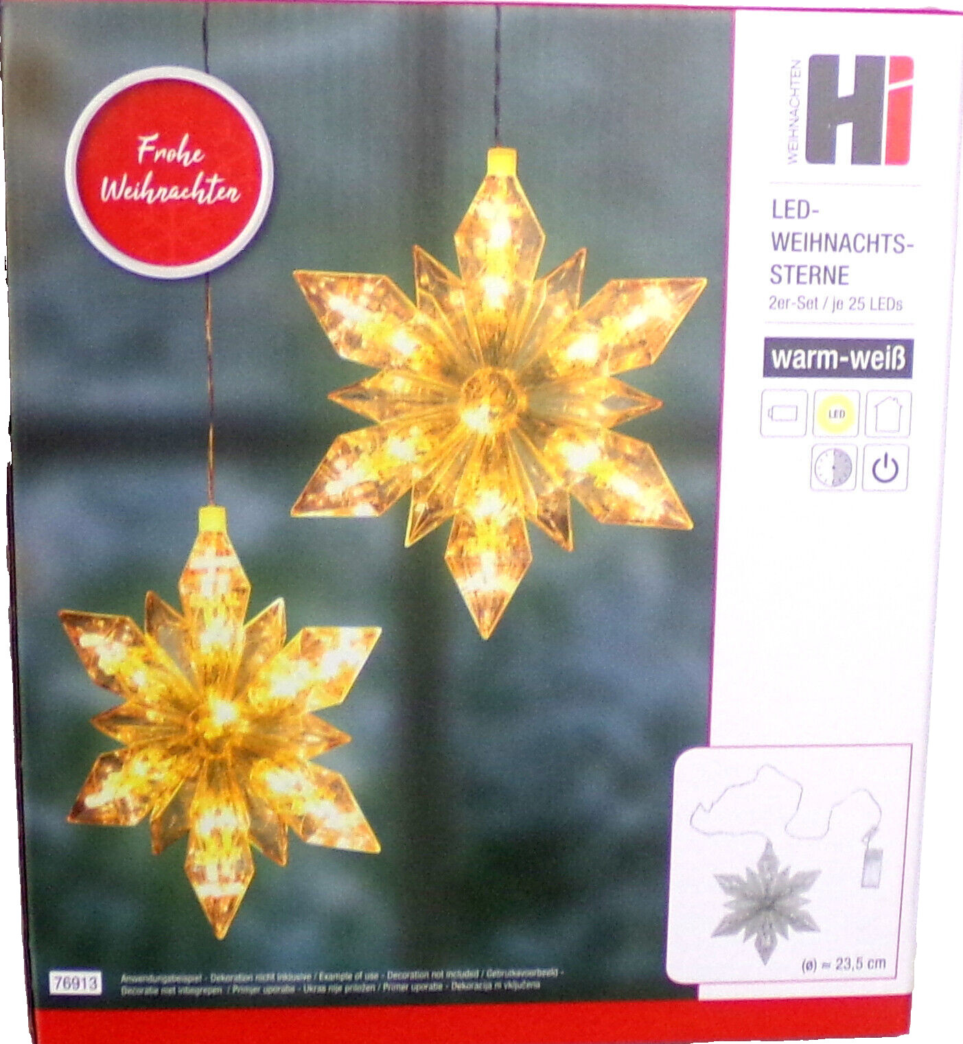 LED Stern Fensterdeko Weihnachtsdeko Batteriebetrieb Weihnachtsstern Beleuchtung