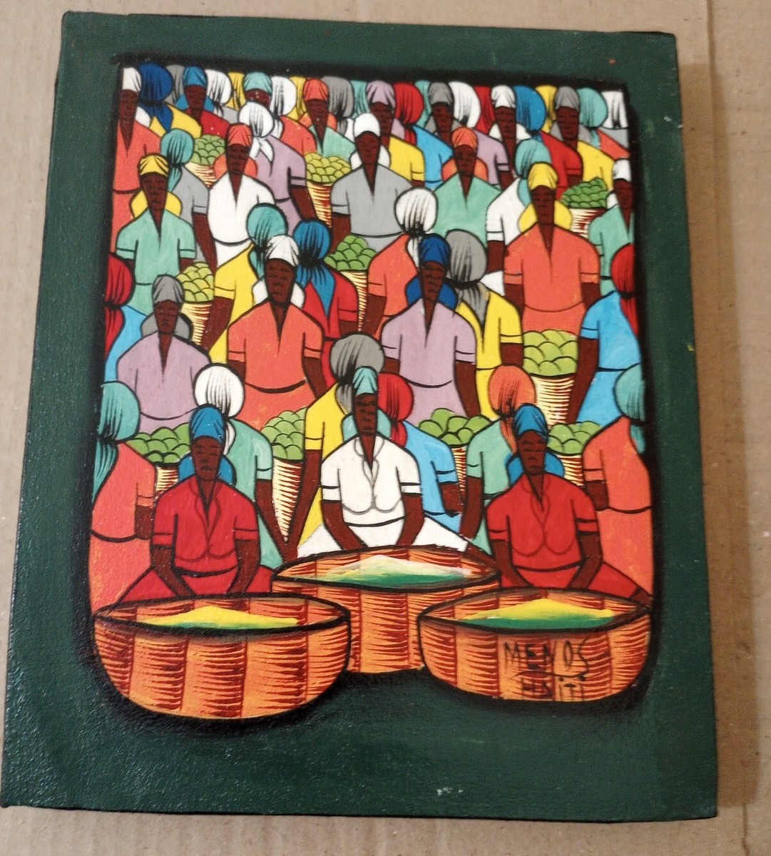 Menos Original Oil Painting 10x8.25 Inches Haiti Origin | eBay