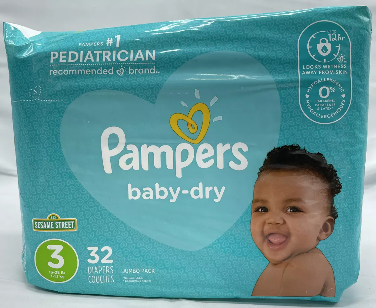 Pampers Diapers, Baby-Dry, 3 (16-28 lb), Super Pack