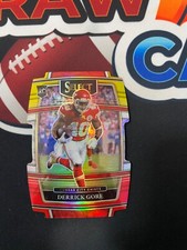 Derrick Gore 2021 Select Red Yellow Prizm Die Cut Concourse #84 RC Rookie Card. rookie card picture