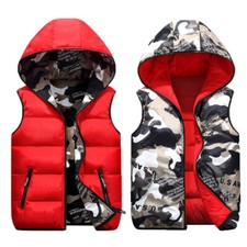 Adultos Hombres Puffer Acolchado Chaleco con Capucha Chaleco Burbuja Chaqueta Abrigo Prendas para el torso Cálido
