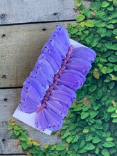 12 Large Feather Lavender Monarch Butterflies 5inch- artificial lilac butterfly