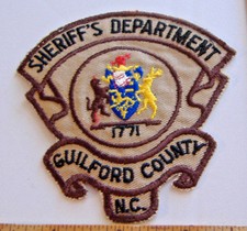 GUILFORD COUNTY N.C.~SHERIFF'S DEPARTMENT~NORTH CAROLINA~FABRIC  PATCH