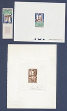 GABON - Scott 198 - SIGNED artist's die proof & Deluxe Sheet & Imperf single -
