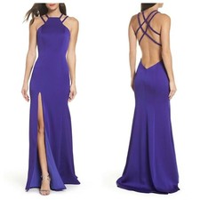 NEW 399 La Femme Satin Gown with Tonal Beads D85  SZ 2  E377