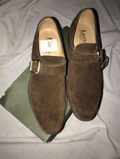 Classic Suede side buckle Shoes. Loafe.