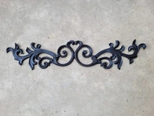 24 inches iron Leaf Topper, Wall Plaque, Pediment, Tuscan, Old World, French