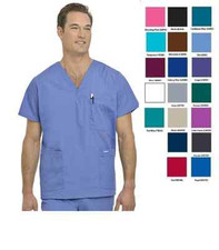 Landau Mens Scrubs Solid 5-Pocket Top 7489 Choose Sizes/Colors NWT