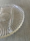 VINTAGE Crystal/Glass Round Clear Divided Serving Relish Dish Platter-4 Sections — photo 7