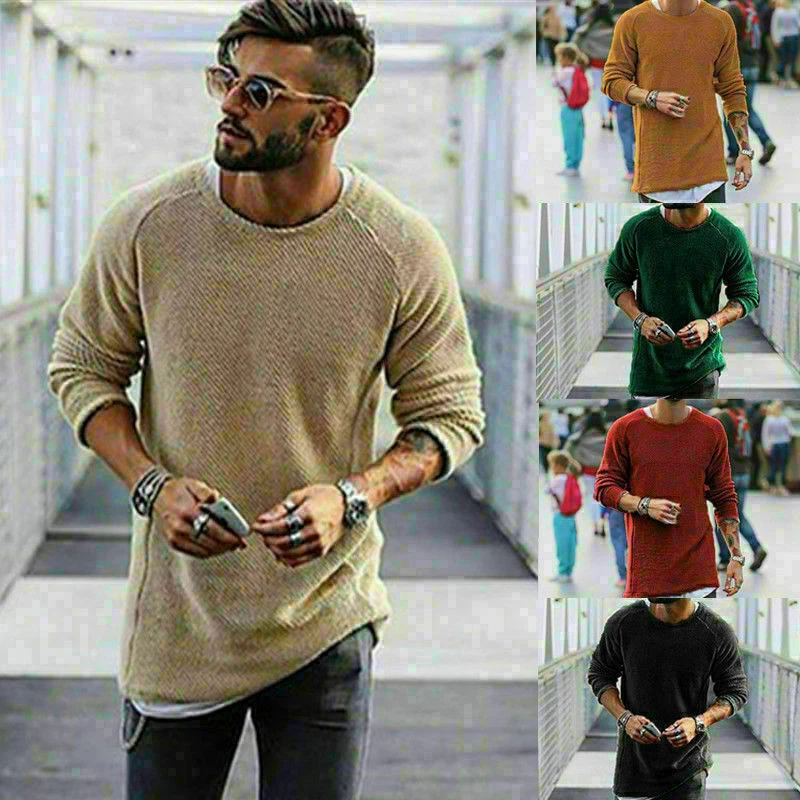 Fashion Men&#039;s Men Long Sleeve Casual Slim Fit T-shirt Tee Top HOT | eBay