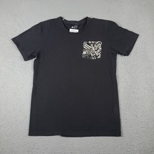 Adidas T Shirt Mens Small Black Logo Casual Short Sleeve Adult