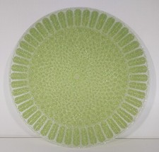 Lampadario Vintage Ufo In Vetro Piatto Verde Anni '50