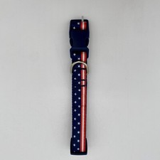 Top Paw Dog Collar American Flag Stars Stripes Patriotic Size Medium