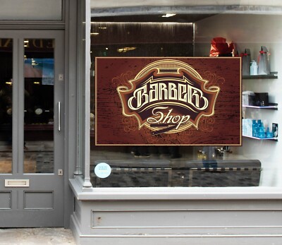 3D Man Hair Cut A1204 Barber Shop Window Stickers Vinyl Wallpaper Wall Murals Am