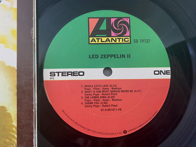 Led Zeppelin II 2 SD-19127 Atlantic Records 1983 Reissue LP Vinyl