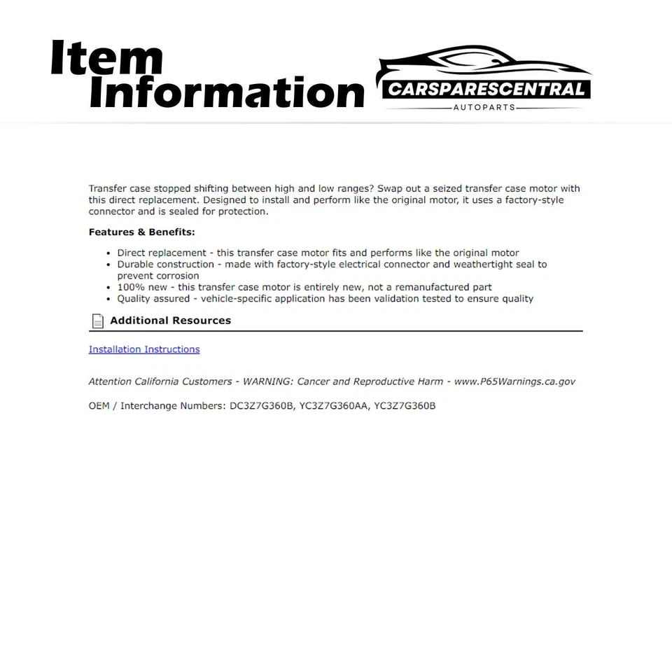 Caja de transferencia motor Dorman para Ford Excursion 2000-2003 4x4 Foto 4 de 4