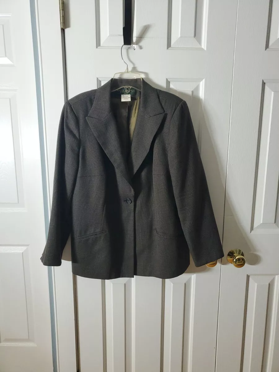 Harve Benard By Benard Holtzman Jacket Women s Size 14 Wool Plaid