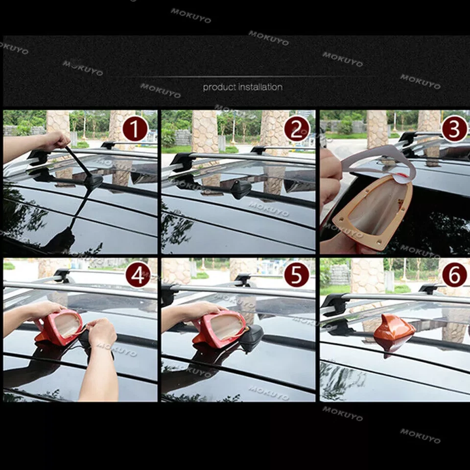 Glossy Black Roof Aerial Shark Fin Radio Signal Antenna For Ford Explorer Escape Foto 4 de 4