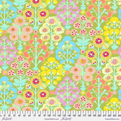 SPRAYS in LIME GREEN ~ Kaffe Fassett 85 & Fabulous for Free Spirit ~ by-the-yard