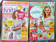 Simply Knitting Magazine LOT Issue 236 and 239 with gifts New - Sealed
