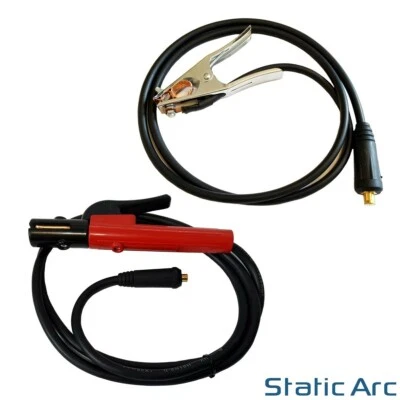 EARTH CLAMP + ELECTRODE HOLDER WELDING CABLE GROUND ARC MMA 200A 10-25 DINSE DKJ