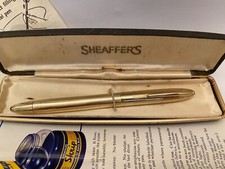 Sheaffer Snorkel Triumph fountain pen, Extra Fine 14K nib, box, papers, 1950s