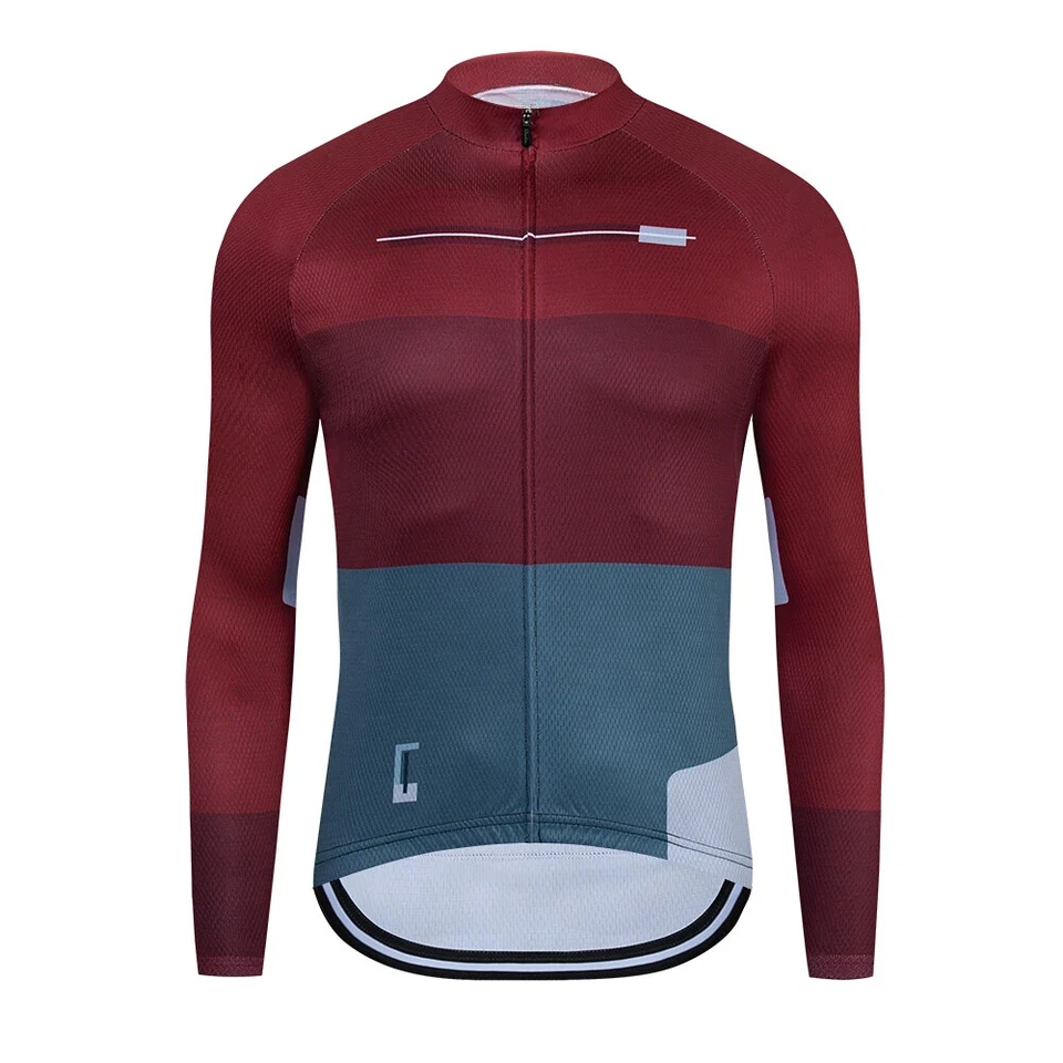 2025 Mans Long Sleeve Cycling Jersey Shirts Bicycle Clothing Top MTB Rear Pocket - Image 4 of 4