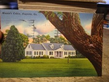 Vintage Old Postcard GEORGIA Mamie's Cabin Augusta President Eisenhower's Home