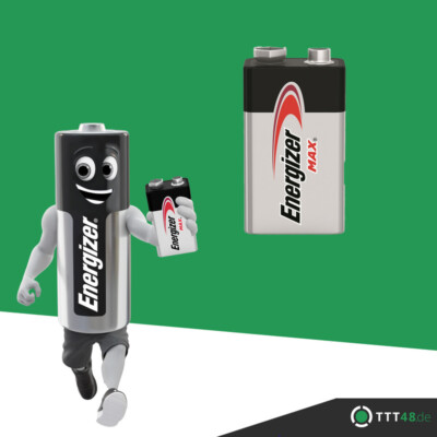20 x Energizer Max 9V Block Alkaline E-Block 6LR21  Batterie - Rauchmelder 