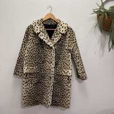 Vintage Faux, Leopard Fur Coat Dakar Styled By Fairmoor Size Medium