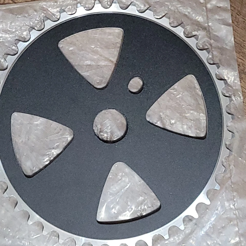 old mid school NOS black Iron cross 43 tooth chain ring gear sprocket bmx bike - Image 3 of 4