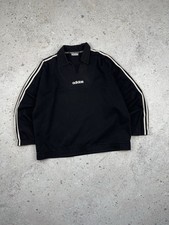 Adidas 00s Vintage Training Black Jacket Top Track Central Logo size L