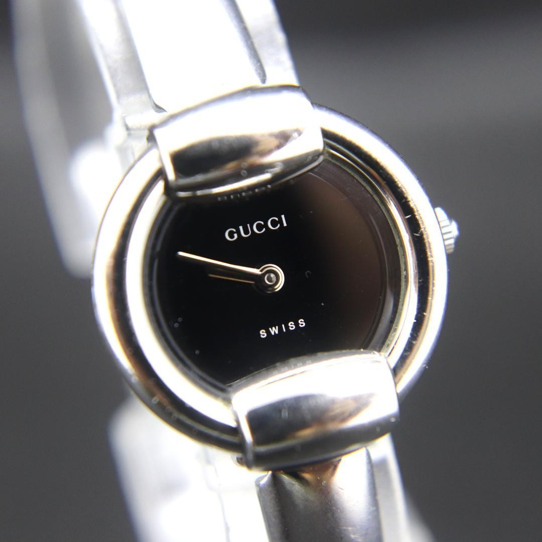 402 稼働 GUCCI 時計 1400L レディース ブラック　バングル Gucci 1400L Women's Black Wristwatch for sale online | eBay