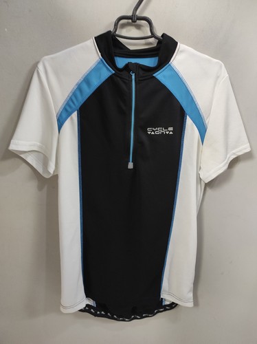 Cycling Jersey Unisex White EUC Color Block