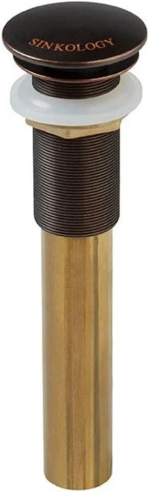 SinkSense Aged Copper 1.5" Pop-up Sink Drain – No Overflow - Image 3 of 4