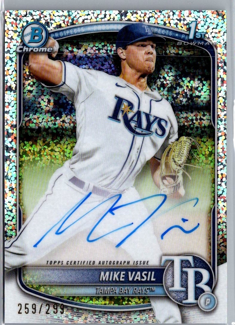2025 Bowman Chrome Prospect Auto Speckle Refractor /299 Mike Vasil #CPA-MV Auto