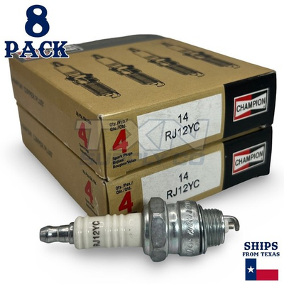 #ad Champion Copper Plus 14 Spark Plug RJ12YC 8 Pack $35.77