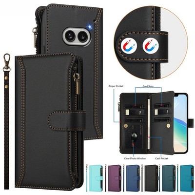 Für Nothing Phone 4A 3A Pro 2A Plus CMF 3 Lederhülle Brieftasche Stoßfest Hülle