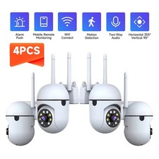 1-4Pack v380 APP Wifi IP Outdoor Security Cam PTZ Camera Two Way Audio HD Camera
