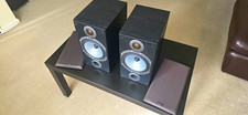 Monitor Audio Bronze BR2 Bookshelf Speakers Pair Black Ash HiFi Fully Working