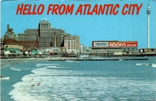 Atlantic City, Resorts, Boardwalk, Anne Murray, International Hotel Postcard