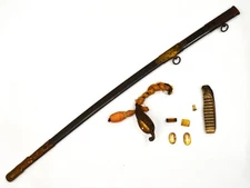 Original saber Gunto Koshirae parts set Former Japanese navy WW2 military IJN