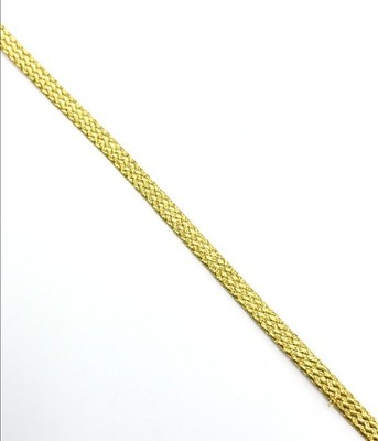 Flachgeflecht Zopf Gold Myalr Tubullar 7 mm Rangmarkierung Spitzenborte R2244
