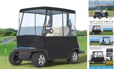 Golf Cart Cover 2 Passenger - 900D Waterproof Driving Enclosure 2seats-Black
