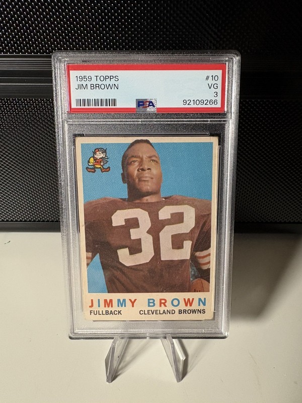 Jim Brown 1959 Topps 10 Browns Second Year HOF PSA 3 CENTERED